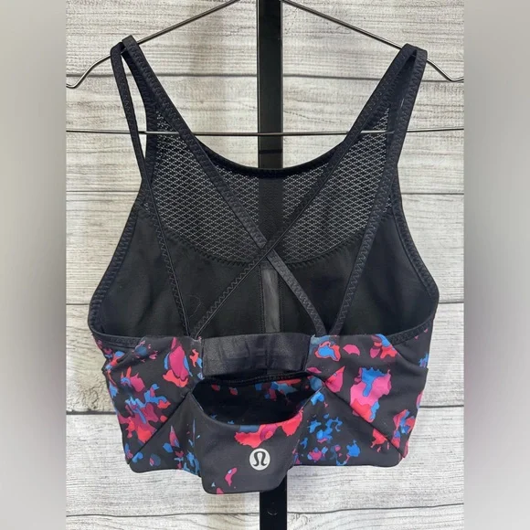 LULULEMON 4 CLIP IN LONG LINE Dandy Digie Black Fitness SPORTS BRA - Picture 3 of 4